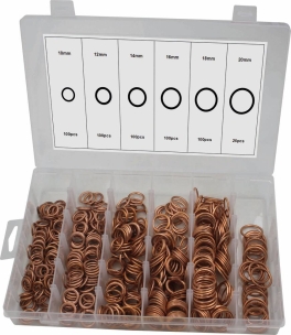 Joints de vidange en cuivre de 10 à 20mm - coffret de 525 pcs