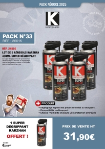 PN N°33 lot de 5+1 aérosols karzhan 400ml super dégrippant