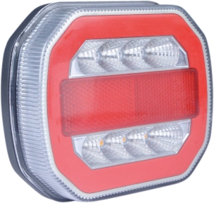 Feu arrière carré LED côté gauche 12V 4 fonctions pour kit signalisation sans fil