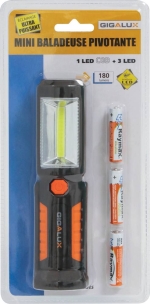 Baladeuse LED 180 lumens articulée à piles