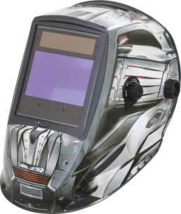 Cagoule de soudage automatique teinte 5/9-9/13 vision 100x67mm - design robot