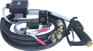 Pompe à huile électrique à engrenage 12V 10 l/min - en kit tuyau/pinces/pistolet