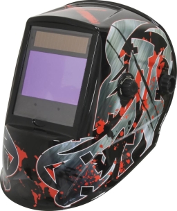 Cagoule de soudage automatique teinte 5/9-9/13 vision 100x67mm - design street art - lot de 6 pcs