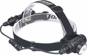 Lampe frontale LED 1500 lumens rechargeable - Batterie déportée