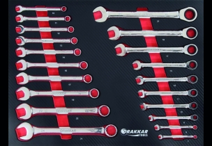 Servante d'atelier 7 tiroirs composée de 176 outils - modules carbone