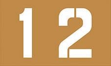 Pochoir réutilisable pour marquage au sol - kit chiffres 6 planches 740x610mm