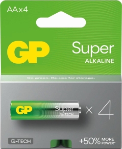 Blister de 4 piles "Super" LR6 AA Alcaline Blister de 4 piles "Super" LR6 AA Alcaline