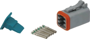 Connecteur étanche série DT femelle 6 voies en kit - lot de 10 pcs