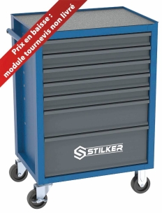 Servante d'atelier 7 tiroirs composée de 147 outils - modules PVC