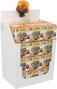Gyrophare halogène 23W 12/24V sur tige flexible -box de 24 pcs