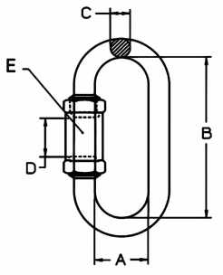 Maillon rapide 16mm