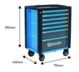 Servante d'atelier 7 tiroirs 710x465x930mm - palette de 4 pcs