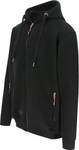 Gilet à capuche poches zippées - noir S