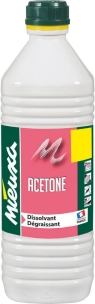 Acétone - lot de 12 bouteilles de 1L