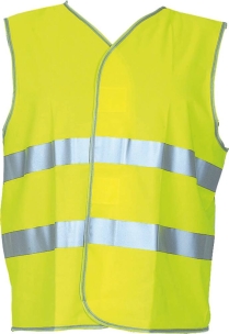 Gilet de signalisation rétroréfléchissant jaune fluo XL - lot de 50 pcs