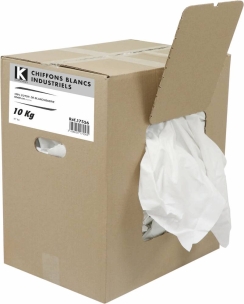Chiffon blanc draps polycoton - carton distributeur de 10Kg