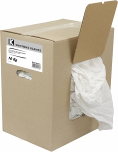 Chiffon blanc 100% coton - carton distributeur de 10Kg