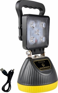 Phare de travail carré LED rechargeable 15W 1000lm avec poignée - lot de 10 pcs