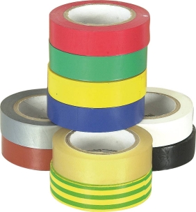 Ruban adhésif isolant PVC couleur assorties 15mmx10m - 50 lots de 10 pcs