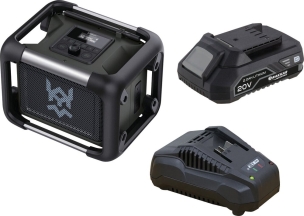 Enceinte de chantier portative à batterie 2Ah - chargeur 3,5A