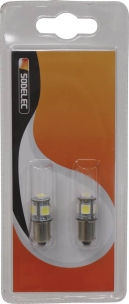 Ampoule témoin LED 12V 1,5W BA9s - blister de 2 pcs