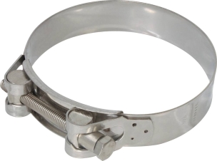 Collier à tourillons acier inox 25mm de 104 à 112mm - boîte de 10 pcs