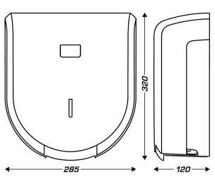 Distributeur de papier hygiénique maxi jumbo 200 à 400m