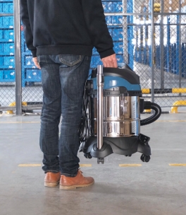 Aspirateur eau et poussière 20L 230V 1200W cuve inox/décolmatage/souffleur