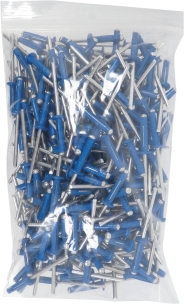 Rivet pétale spécial plaque d'immatriculation bleu 4x18mm - 250 pcs