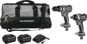 Pack 20V visseuse à choc 200/350Nm-perceuse percu 60Nm-2 batteries Li-ion 5Ah - sac de transport Pack 20V visseuse à choc 200/350Nm-perceuse percu 60Nm-2 batteries Li-ion 5Ah - sac de transport