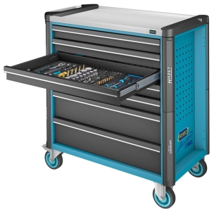 Servante d'atelier 8 tiroirs composée de 440 outils - modules mousse