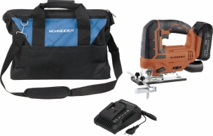 Pack scie sauteuse 20V - batterie 2Ah Li-ion - chargeur - sac de transport