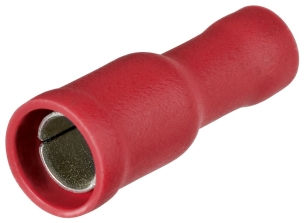 Cosses rondes femelles isolées rouge Ø 4mm / 0,5-1,0mm² - lot de 100pcs