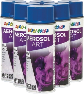 Peinture RAL 5010 bleu gentiane - lot de 6 aérosols de 400ml