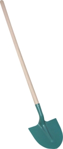 Pelle de terrassier métallique ronde 290mm avec manche 1,1m