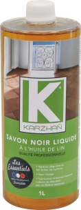 Savon noir liquide à l'huile de lin - lot de 9 flacons de 1L