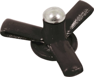 Rivet pétale spécial plaque d'immatriculation noir 4x18mm - 25 pcs