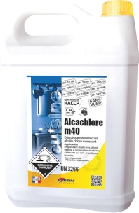 Désinfectant dégraissant chloré moussant virucide EN 14476 - lot de 4 bidons de 5L