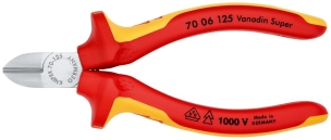Pince coupante de côté 125mm bi-matière chromée 1000V