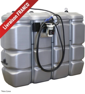 Cuve de stockage AdBlue® PEHD double paroi 2000L avec kit station 230V + pistolet automatique