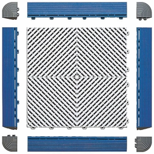 Bordure femelle - bleu - Lot de 4 pcs