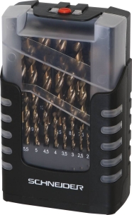 Coffret PVC de 25 forets métaux HSS 5% cobalt taillés meulés de 1 à 13mm