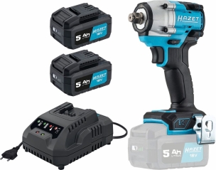 Clé à chocs sans fil 1/2" 18V 600Nm - 2 batteries 5Ah Li-ion avec sac de transport