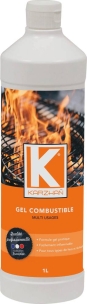 Gel combustible allume-feux - lot de 12 bouteilles de 1L