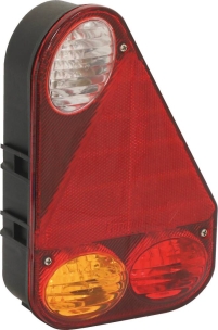 Feu arrière vertical 12V droit 5 fonctions 219x146mm