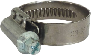 Collier à crémaillère acier inox 12mm de 32 à 50mm