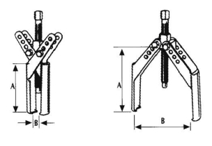 Extracteur extérieur autoserrant 70 à 125mm 2-2,5T