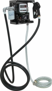 Cuve de stockage gasoil PEHD 5000L DP avec armoire intégrée pour station à gasoil 230V 50 l/min pistolet automatique/compteur/filtre et enrouleur tuyau automatique 8m Ø 20mm