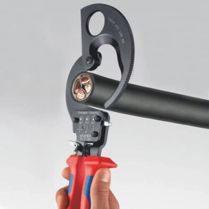 Coupe câble 250mm à cliquet bi-matière