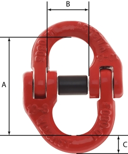 Maillon de jonction avec bague pour chaîne 10mm grade 80